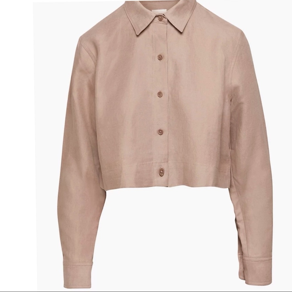 Wilfred Tan Button Down Shirt